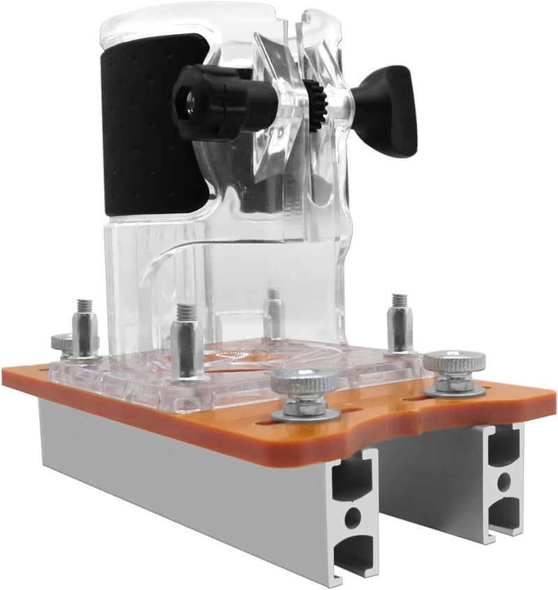 ariarly Wood Trimmer Router Base Tool 2 in 1 Invisible Fastener Slotting Bracket Woodworking Router Base for 65mm Fixed Trimming Machine, for Carbinet Closet Furniture - Image 2